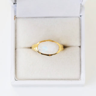 SAMPLE SALE- Moonstone Statement Ring - UK Size L 1/2