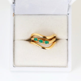 SAMPLE SALE- Set of 3 Green Onyx Stacking Set - UK Size L