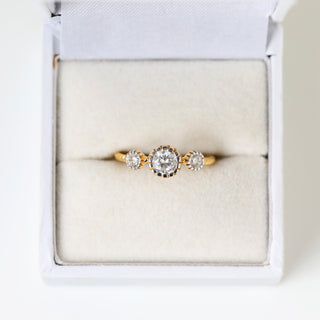SAMPLE SALE- Twist Band Trio Ring - UK Size M