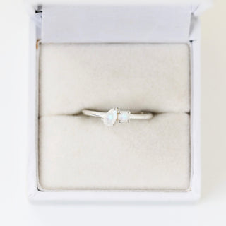 SAMPLE SALE- Toi & Moi SIlver Moonstone Ring - Multiple sizes