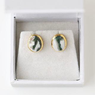 SAMPLE SALE- Snowflake Jade Studs 2