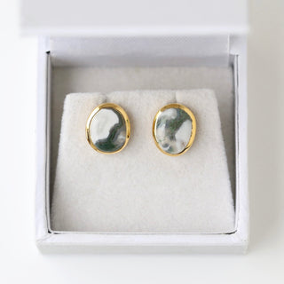SAMPLE SALE- Snowflake Jade Studs 3