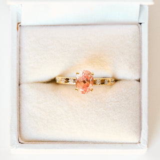 SAMPLE SALE- Morganite Star Set Ring - UK Size O
