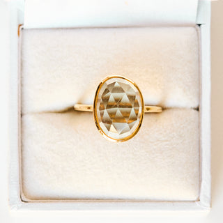 SAMPLE SALE- Green Amethyst Rose Cut Ring - Multiple Sizes