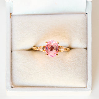 SAMPLE SALE- Pink Morganite Doublet Pippa Ring - UK Size O