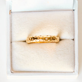 SAMPLE SALE- White Zircon Star Band - UK Size O