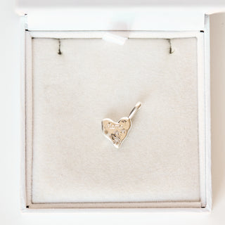 SAMPLE SALE- Silver Heart Mama Pendant with Opening Bail