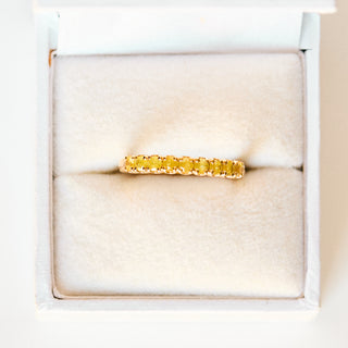 SAMPLE SALE- Yellow Sapphire Stacker Ring - UK Size O
