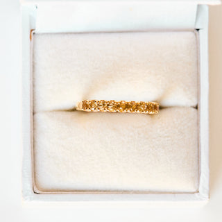 SAMPLE SALE- Champange Quartz Stacker Ring - UK Size O