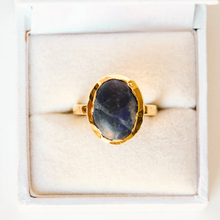 SAMPLE SALE- Sodalite Statement Ring - UK Size O