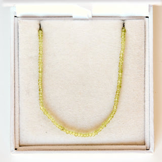 SAMPLE SALE- Faceted Peridot Beaded Necklace
