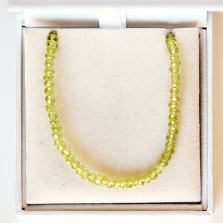 SAMPLE SALE- Chunky Faceted Peridot Beaded Necklace
