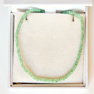 SAMPLE SALE- Beaded Green Quartz  Necklace