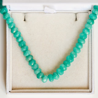 SAMPLE SALE- Green Quartz Faceted Tyre Necklace