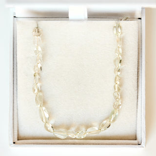 SAMPLE SALE- Green Amethyst Tumble Necklace