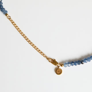 SAMPLE SALE- Tumbled Iolite and Pearl Necklace