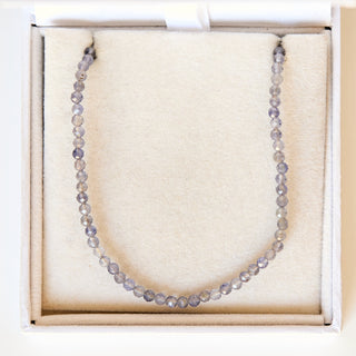 SAMPLE SALE- Faceted Iolite Beaded Necklace