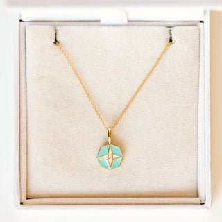 SAMPLE SALE- Turquoise Compass Necklace