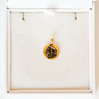 SAMPLE SALE- Aquamarine Star Set Pendant with LTA Engraving