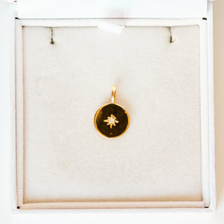 SAMPLE SALE- Aquamarine Star Set Pendant with LTA Engraving