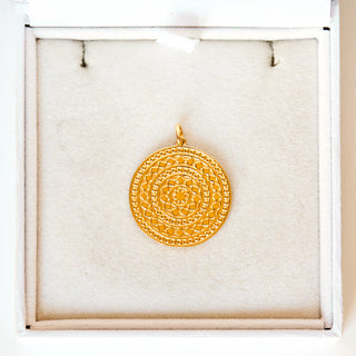 SAMPLE SALE- Large Aztec Gold Pendant