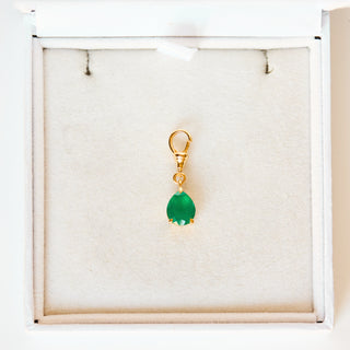SAMPLE SALE- Green Onyx Albert Clip Charm