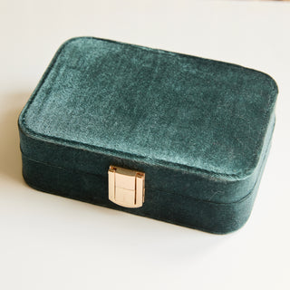 SAMPLE SALE- Emerald Jewellery Box with Satin Interior