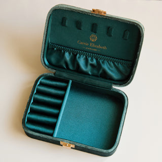 SAMPLE SALE- Emerald Jewellery Box with Satin Interior