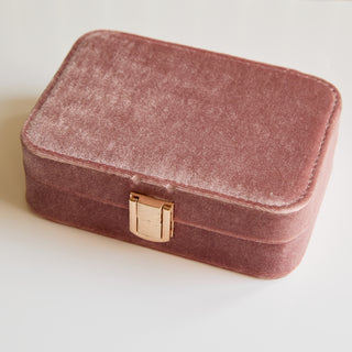 SAMPLE SALE- Vintage Pink Jewellery Box with Satin Interior