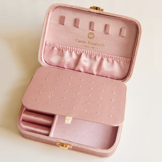 SAMPLE SALE- Pale Pink Jewellery Box with Satin Interior