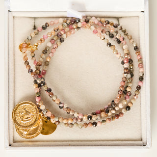 SAMPLE SALE- Multi Agate Coin Necklace