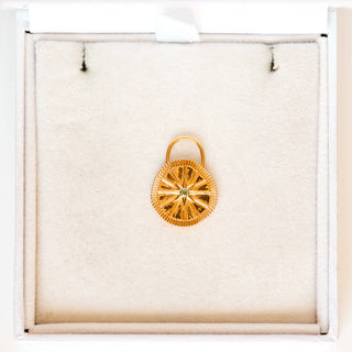 SAMPLE SALE- Star Set Disc Pendant