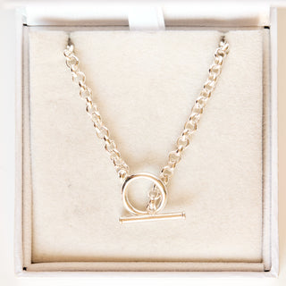 SAMPLE SALE- Long Silver T Bar Chain