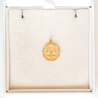 SAMPLE SALE- Butterfly Coin Pendant