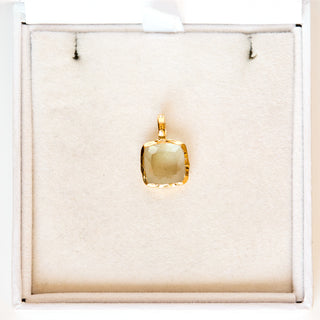 SAMPLE SALE- Molten Green Amethyst Pendant