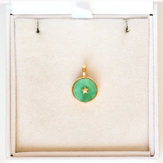 SAMPLE SALE- Chrysoprase Star Coin Charm
