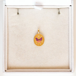 SAMPLE SALE- Enamel Butterfly Pendant