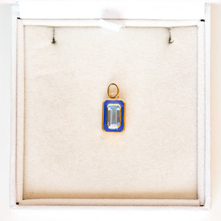 SAMPLE SALE- Blue Topaz Enamel Charm