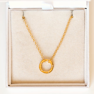SAMPLE SALE- Gold Star Set Front Facing Opening Bail Necklace