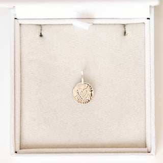SAMPLE SALE- Silver Heart Coin Charm