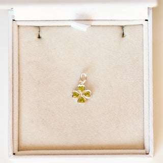 SAMPLE SALE- Peridot Clover Charm