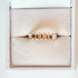 SAMPLE SALE-Baguette Ametrine Ring- UK Size L 1/2