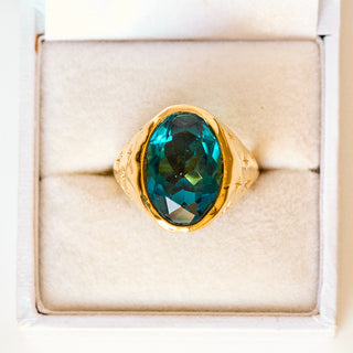 SAMPLE SALE- Statement Celestial London Blue Topaz Ring - UK Size O