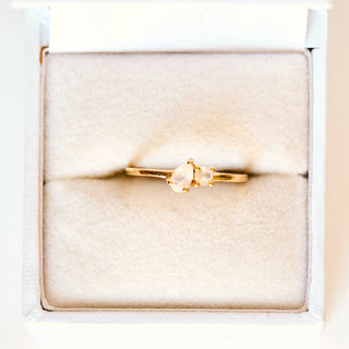 SAMPLE SALE- Moonstone You and Me Rings - UK Size L 1/2