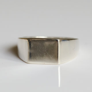 SAMPLE SALE- Mens Square Signet Ring - UK Size T 1/2