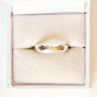 SAMPLE SALE- Wide Star Set Diamond Band - UK Size L