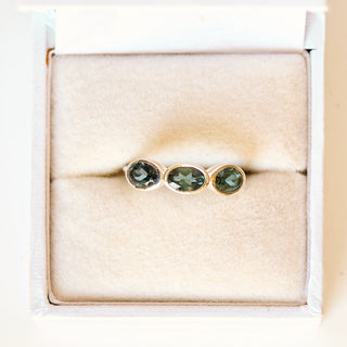 SAMPLE SALE- Blue Topaz Bezel Set Ring - UK Size L 1/2
