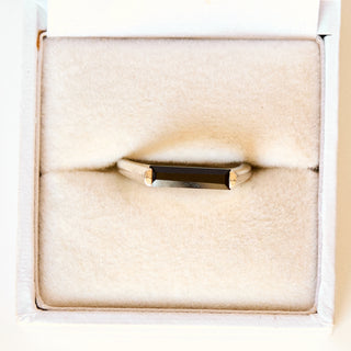 SAMPLE SALE- Black Onyx Bar Ring - Multiple Sizes