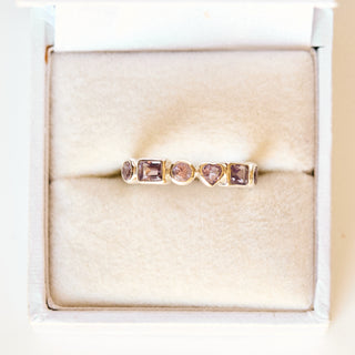 SAMPLE SALE- Amethyst Love Ring - UK Size L 1/2
