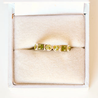 SAMPLE SALE- Peridot Love Ring - UK Size L 1/2